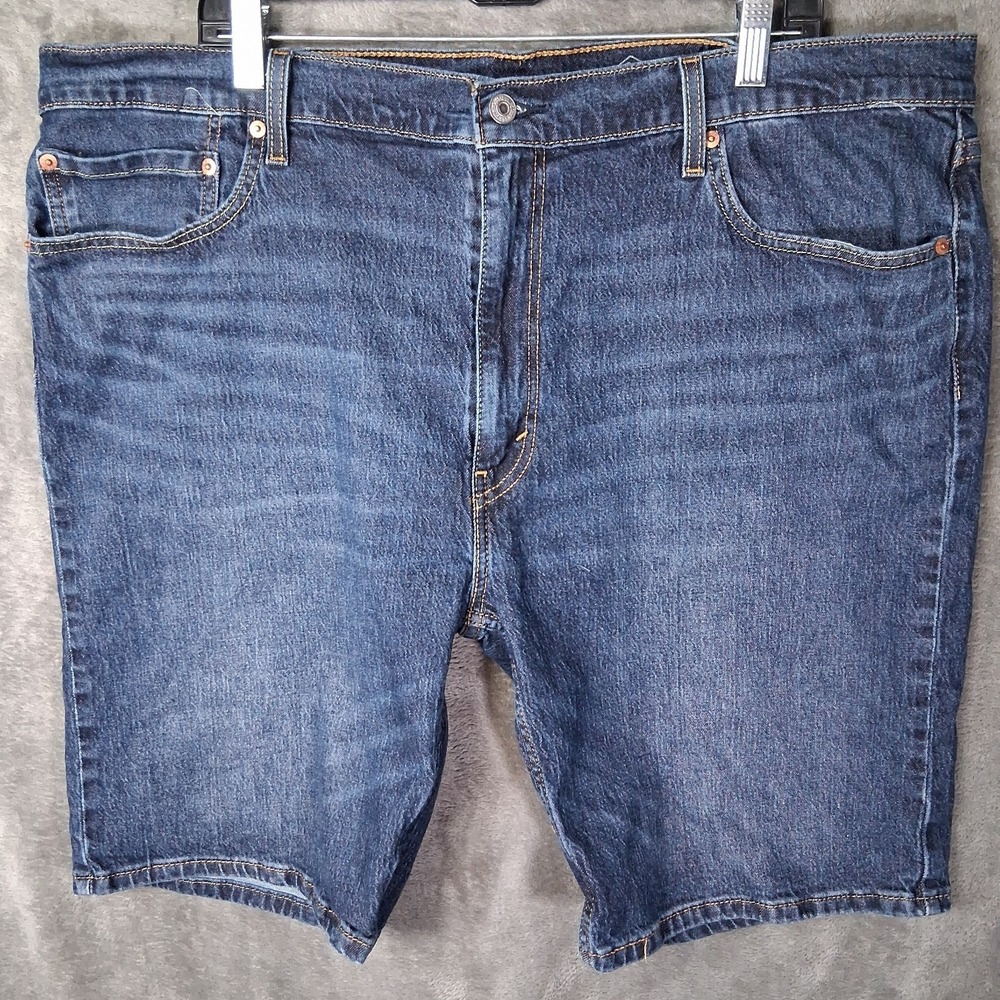 Levis 405 Cool Denim Shorts Men Size 42 Dark Blue Wash Inseam 10 Casual